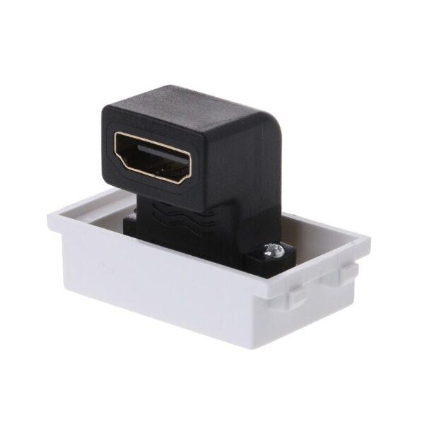 90 HDMI Female to Female Connector with Angle Side HDMI Wall Plate 5