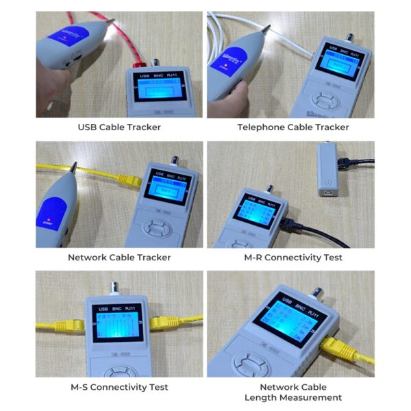 RJ45 Network Tool cable tracer USB Telephone line Finder wire length  LAN Network Cable Tester with LCD display Cable tracker 5