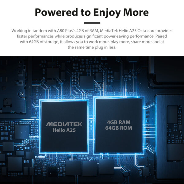 Blackview A80 Plus 4GB+64GB Mobile Phone Quad Rear Camera Octa Core 6.49 Inch In-cell Waterdrop Smartphone 4G OTG Cellphone 6