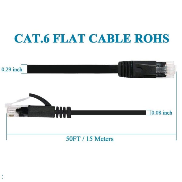 CAT6 Flat Ethernet Cable RJ45 Lan Cable Networking Ethernet Patch Cord CAT 6 Network Cable For Computer Router Laptop 3