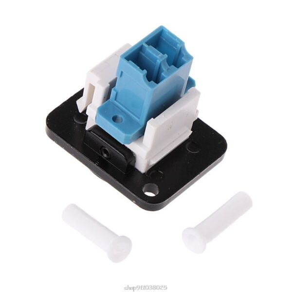 RJ45 D-Type LC Optical Fiber Straight Connector Chassis Panel Mounting Socket Holder Extension Module Socket Jack-Modular CAT5E 3