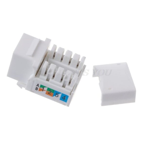 2Pcs CAT6 Network Module Information Socket RJ45 Connector Adapter Keystone Jack Drop Shipping 3