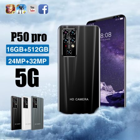 Cheapest Smart Phone P50 Pro 16GB+512GB 24MP+32MP Camera 5.5 Inch Full Screen Smartphone 5000mAh 5G Cell Phone Global Version 1