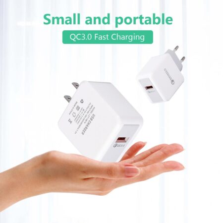 Portable US/EU USB Smart Mobile Phone Charger 9V 1.8A Travel Wall Charger QC3.0 Fast Charging Charger for Huawei Xiaomi Phones 1