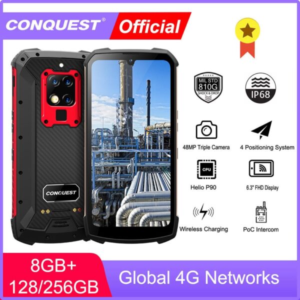 CONQUEST S16 IP68 Shockproof Waterproof Rugged Smartphone Android Push Button  Mobile Phones Cell Smart Phone Mobile Phones 1