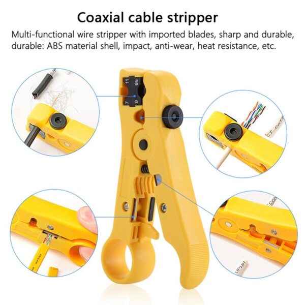 Network Repair Pliers Tool Kit for Cable Tester Spring Clamp Crimping Tool Rj45 Rj11 Rj12 Crimping Pliers 6