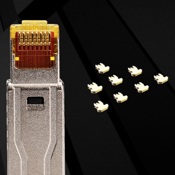 5 Pcs RJ45 Full Shielded Zinc-Alloy Field Plug 90 Degree Angled Cat7 STP Field Termination Connector Toolless Type 3