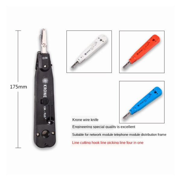 110 Wire Cutter Knife Telecom Pliers Krone LSA Punch Down Tool For Rj45 Keystone Jack Module Network Cable Telephone Patch Panel 4