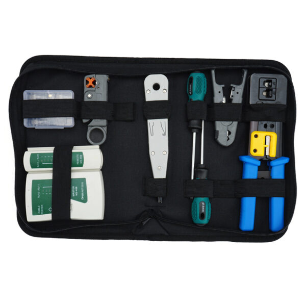 New Network Tool Kit Set, Crimp Tool Rj45, Cat5 Cat6 Cable Tester Repair Wire Stripping Cutter, Rj45 Coax Plug Crimping, Rj11 Wi 1