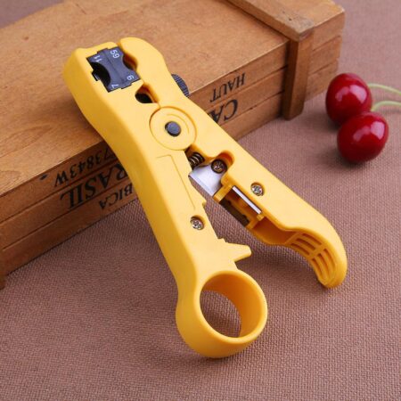 Flat UTP Cat5 Cat6 Wire Coax Coaxial Stripping Tool Universal Cable Stripper Cutter Stripping Pliers Tool for Network 1