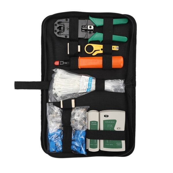 Network Repair Tool Kit RJ45 RJ11 RJ12 CAT5 CAT5E Cable Tester Stripping Plier Crimp Crimper Set 2