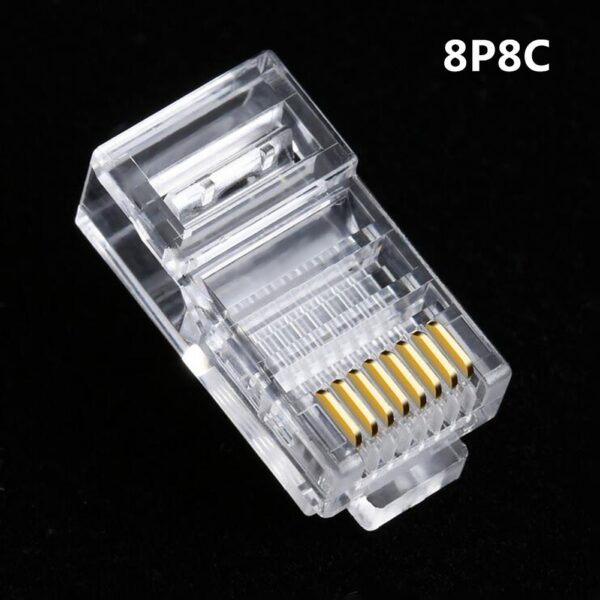 50Pcs CAT6 Connector Plugs RJ45 Network Cable Modular Pass Through CAT6 RJ45 Connector Plugs 8P8C Accessories Strong Plasticity 3