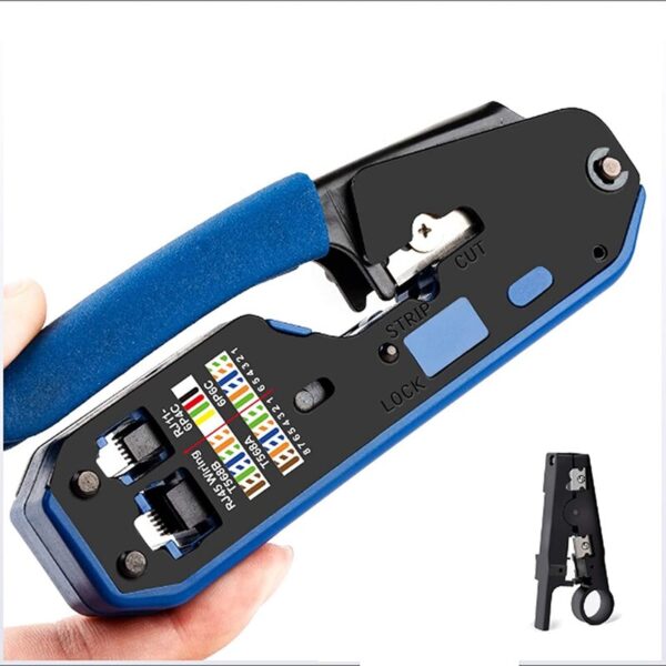 Tool Network Crimper Crimping Tools Stripper Cutter Ethernet Cable Fit RJ45 Cat6 Cat5E Cat5 Cat3 RJ11 RJ12 Connector 6