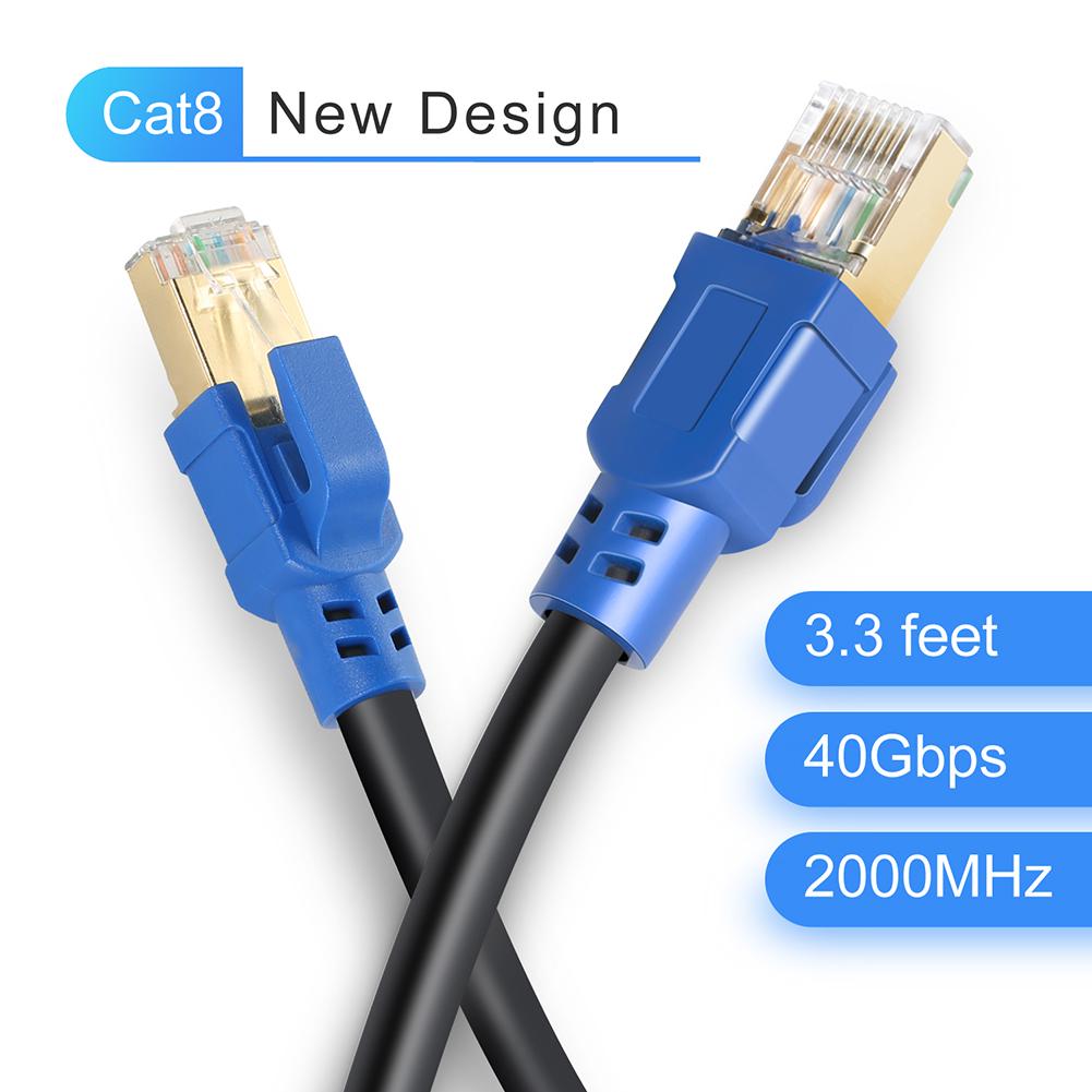 Cat8 Ethernet Cable RJ45 8P8C Network Cable 2000Mhz High Speed Patch 25/40Gbps Lan for Router Laptop 3m/6m/10m/12m/20m/25m/30m