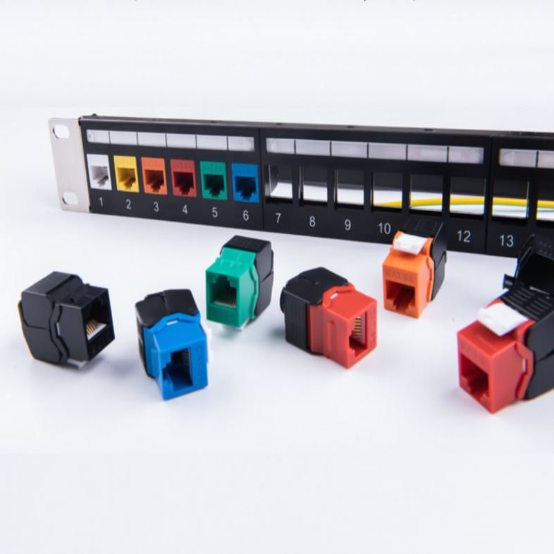 Gigabit Ethernet RJ45 CAT6 Colorful Keystone Jacks Toolless Type Network Modules Tool-free Connection 7 Colors For Optional