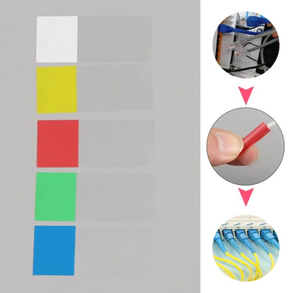 Self-adhesive Cable Label Sticker A4 Self Adhesive Network Wire Cord Fiber Organizers Marker Tool Colorful Waterproof Tie Tag - Image 4