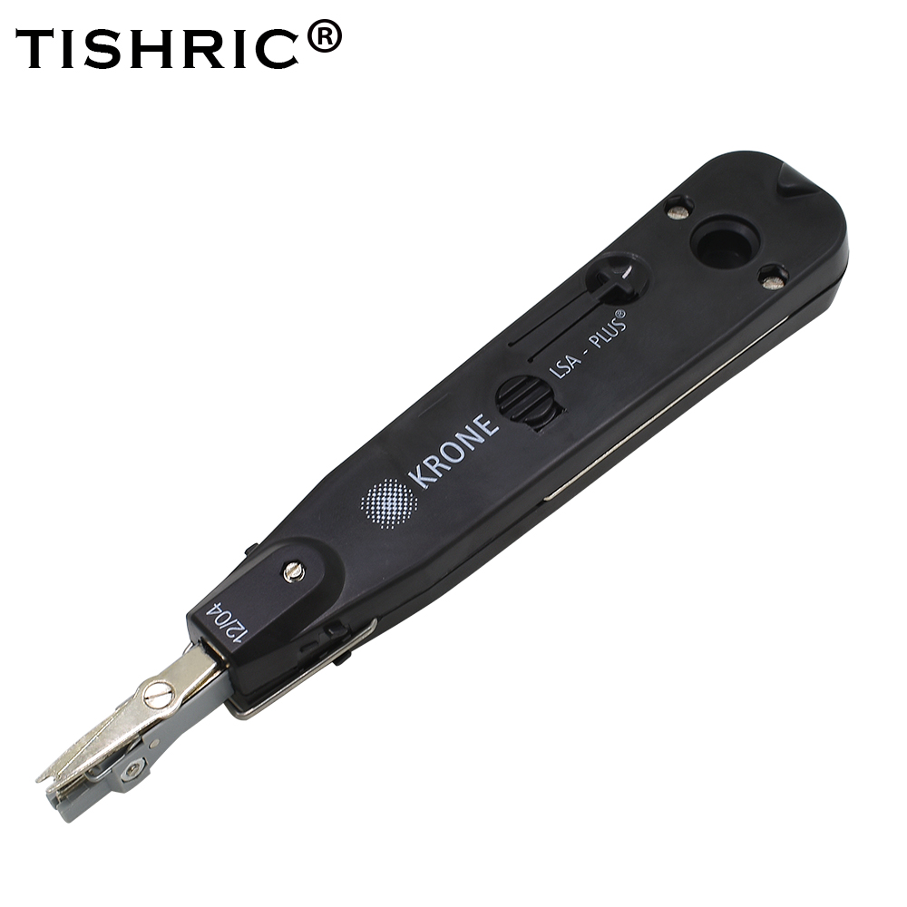 TISHRIC Krone RJ45 Crimper Professional Lsa-plus Telecom Phone Wire Cable RJ11 Optical Punch Down Crimping Tool Network Kit