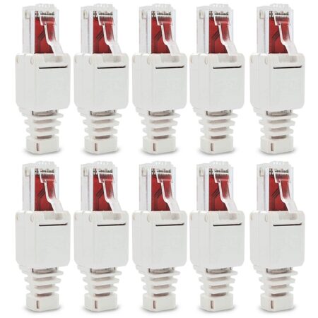 10 x Network Connectors Tool-Free RJ45 CAT6 LAN UTP Cable Plug Without Tools Cat5 Cat7 Installation Cable Patch Cable 1