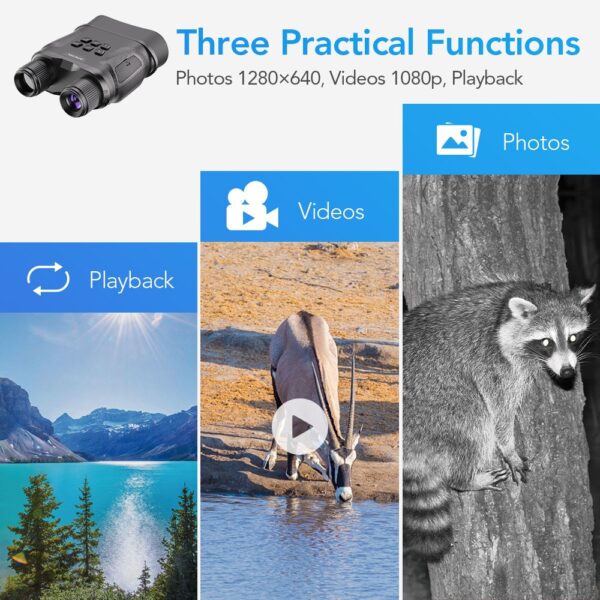 APEXEL Digital Night Vision Binoculars With Video Recording HD Infrared Day And Night Vision Hunting Binoculars Telescope 3