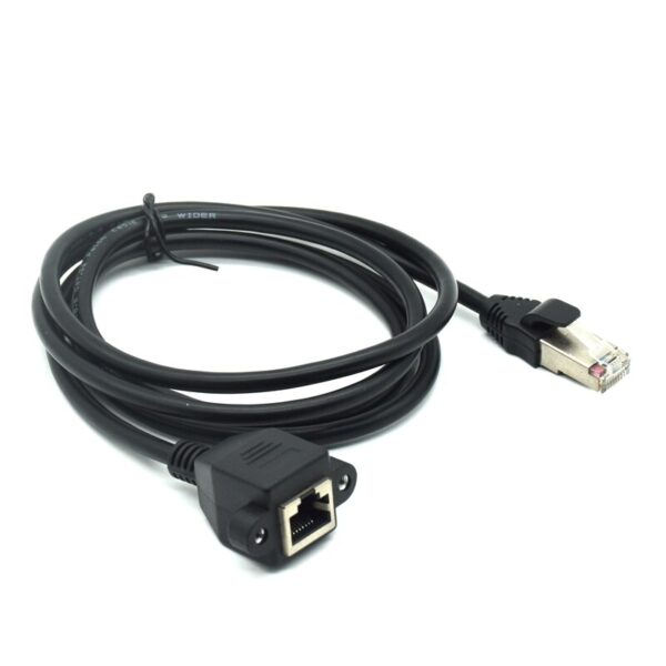 High Quality 30cm UP Down Right Angled 90 Degree 8P8C FTP STP UTP Cat5 RJ45 with screw Lan Ethernet Network Extension Cable 1ft 6