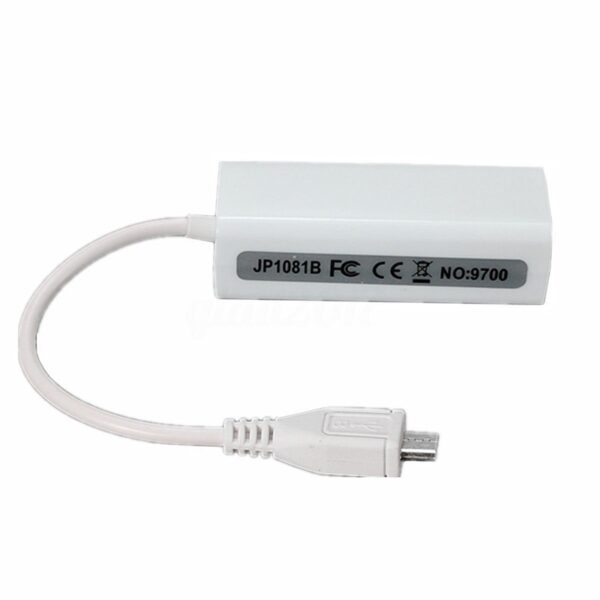 Micro USB 2.0 5P to RJ45 Networks Lan Ethernet Cable Converter Adapter for Tablet PC C66 5