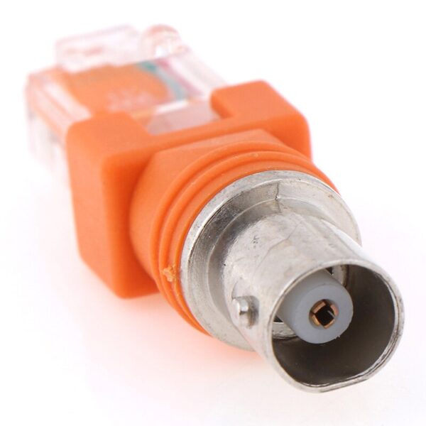 RF Female To RJ45 Male Coaxial Barrel Coupler Adapter Coax Adapter, RJ45 To RF Connector BNC F-Type Connector 4