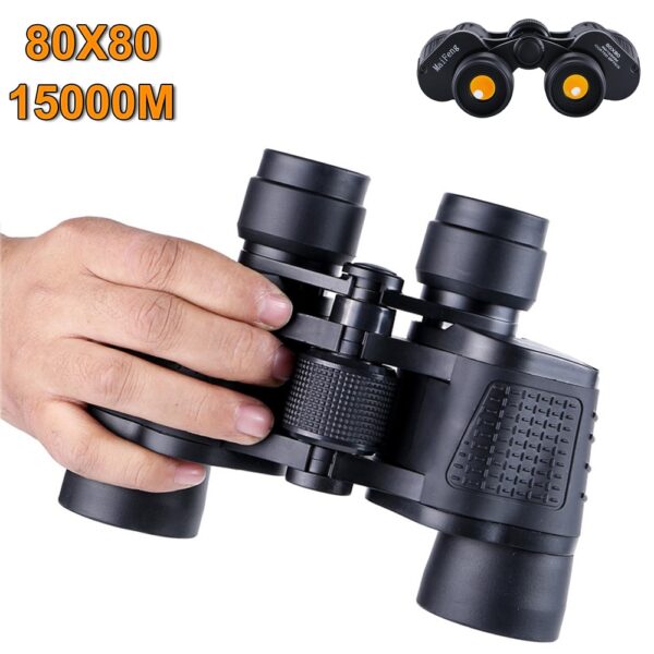 80X80 Binoculars 15000m Long Range Telescope With Low Light Night Vision Professional High Power Binocular for Hiking Travel 1