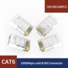 RJ45 Connector 20/50/100pcs 8P8C UTP Gold plated Network Modular Plug Ethernet Cables RJ-45 Crystal Heads Cat5e Cat6 Connectors 2