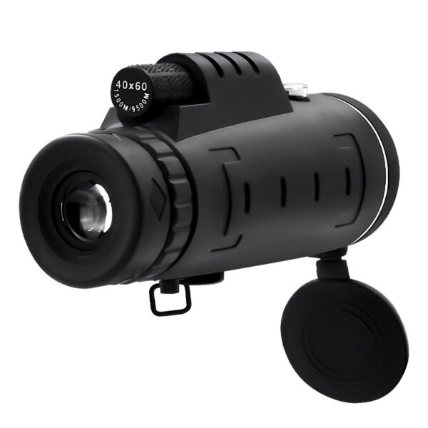 Telescope Monocular 40X60 Zoom Monocular Binoculars Clear Weak Night Vision Pocket Telescope with SmartPhone Holder for Camping 3