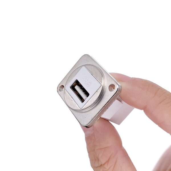 Simple USB socket panel mounting interface around installing the self-locking bayonet connection LED aviation socket 6