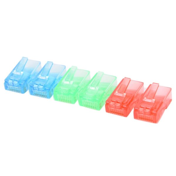 10pcs Colorful RJ45 Modular Plug Network Cable LAN Connector Plug End 8P8C CAT5 CAT5E Random Color 5