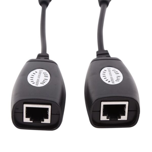 USB 2.0 Male To Female Cat6 Cat5 Cat5e 6 Rj45 LAN Ethernet Network Extender Extension Repeater Adapter Converter Cable 4