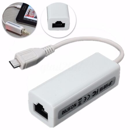 Micro USB 2.0 5P to RJ45 Networks Lan Ethernet Cable Converter Adapter for Tablet PC C66 1