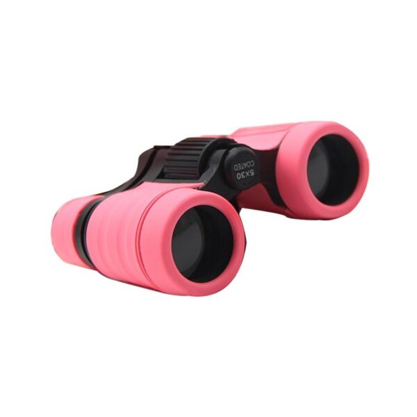 Focal Adjustable Children Binoculars Telescope Binoculars Toy Game Props Birthday Present for Entertaining Bird Watching (Pink) 2