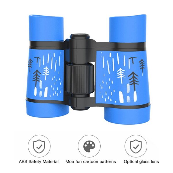 HD Binoculars 4x30 Telescope Rubber Children Colorful Telescope Fixed Zoom Anti-skid Portable Field glasses Children Gifts 6