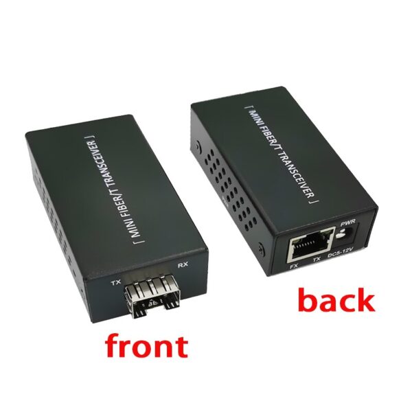 Fiber Optical media converter 1 port sfp to 1 rj45 gigabit optical fiber ethernet for ip camera 10/100/1000M 6