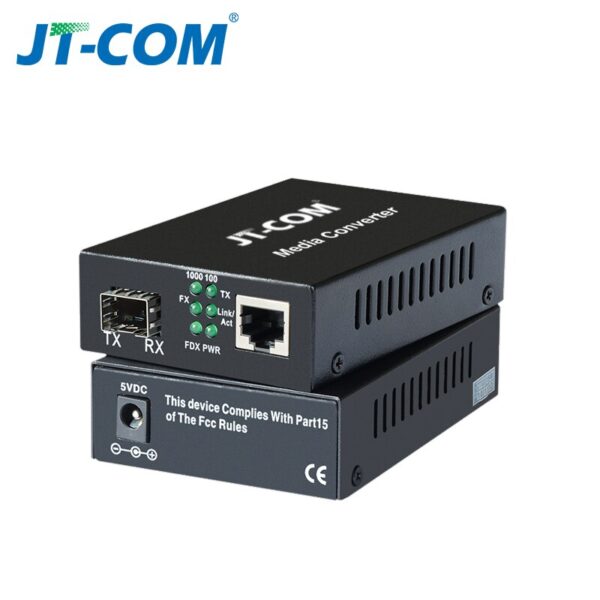 1Gb SFP Fiber to RJ45 Fiber Optic Media Converter 1000Mbps SFP Fiber Switch with SFP Module Compatible Cisco/Mikrotik/Huawei 6