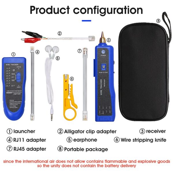 Free shipping RJ11 RJ45 Cat5 Cat6 Telephone Wire Tracker Tracer Ethernet LAN Network Cable Tester Detector Line Finder 6