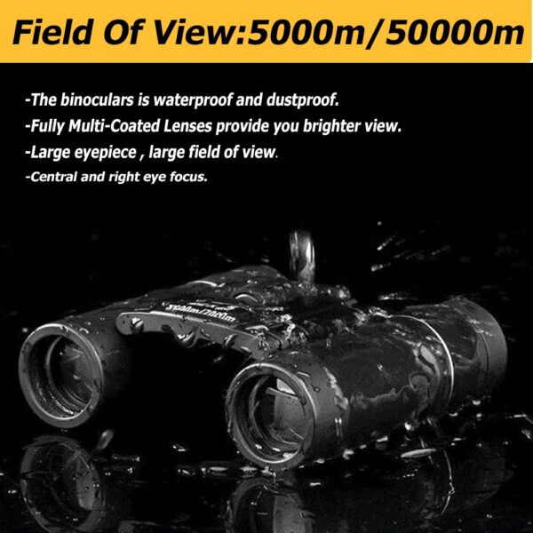 300X25 Powerful HD Binoculars 50000M Long Range Folding Mini Telescope Low Light Night Vision BAK4 Optics for Hunting Camping 4