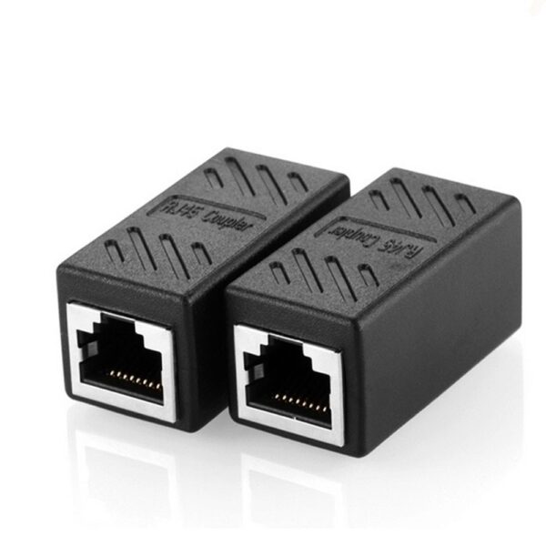 2 Pack RJ45 Coupler ethernet cable coupler LAN connector inline Cat7/Cat6/Cat5e Ethernet Cable Extender Adapter Female to Female 1