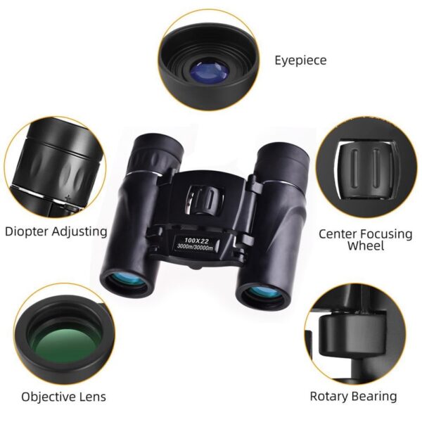 100x22 Professional HD Telescope 30000m Phone Binoculars High Magnification BAK4 Micro Night Vision Telescope for Camping 2