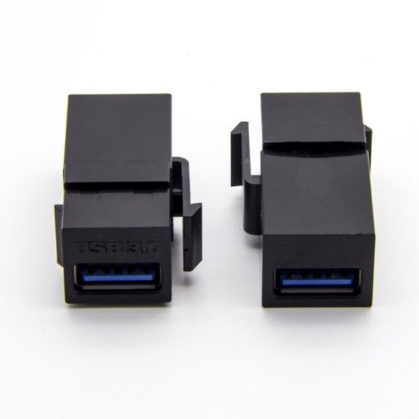 2PCS USB 3.0 A Female to A Female Extension Keystone Jack Coupler Connector Adapter Converter 6