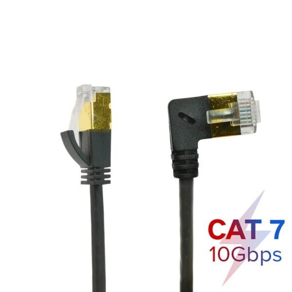 4mm OD CAT7 Ethernet Cable RJ45 Right Left Up Down Angle UTP Network Cable Patch Cord 90 Degree 10Gbps Cat 7 Lan Cables 1