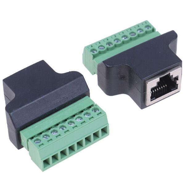 1 Pcs RJ45 To Screw Terminal Adaptor RJ45 Female To 8 Pin Connector RJ45 Splitter For CCTV DVR CCTV Accessories 5