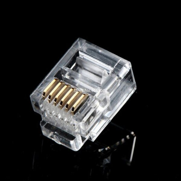 10Pcs RJ11 RJ45  6P2C 6P4C 6P6C 8P8C Telephone Internet Modular Plug Jack Network Connector 4