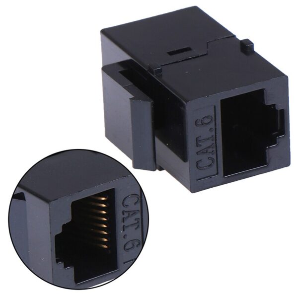 1 pcs Hot sale RJ45 Female to UTP Cat5e CAT6 keystone jack inline coupler connector adapter 4