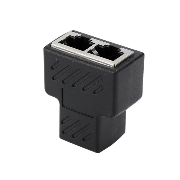 1 To 2 Ways Network Connector Network Cable Female Distributor Ethernet Network RJ45 Splitter Extender Plug Adapter C For Laptop 5