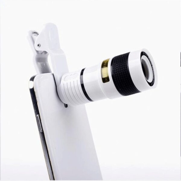 Universal 8X8 Optical Zoom Telescope Camera Lens Clip Mobile Phone Binoculars Telescope For iPhone6 Samsung HTC Huawei Xiaomi 1