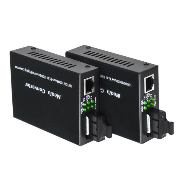 Gigabit Ethernet Fiber Media Converter with a Built-in 1Gb Multimode SC Transceiver, 10/100/1000M RJ45 to 1000Base-LX, up to 2km 6