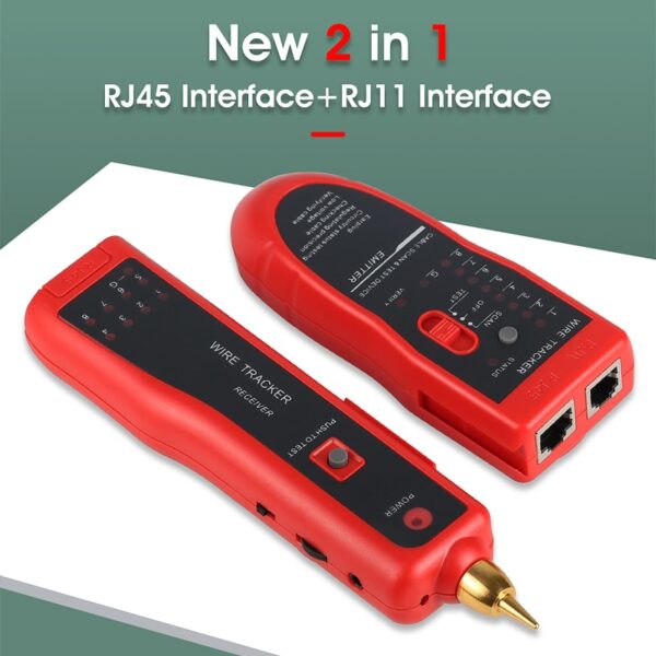 RJ11 RJ45 Cat5 Cat6 Telephone Wire Tracker Tracer Toner Ethernet LAN Network Cable Tester Detector Line Finder 3